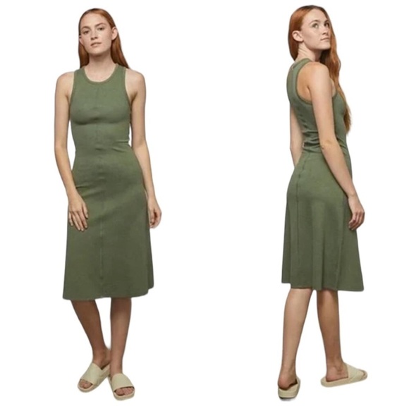 Lunya Restore Fitted Dress Green Size XS - Picture 1 of 8